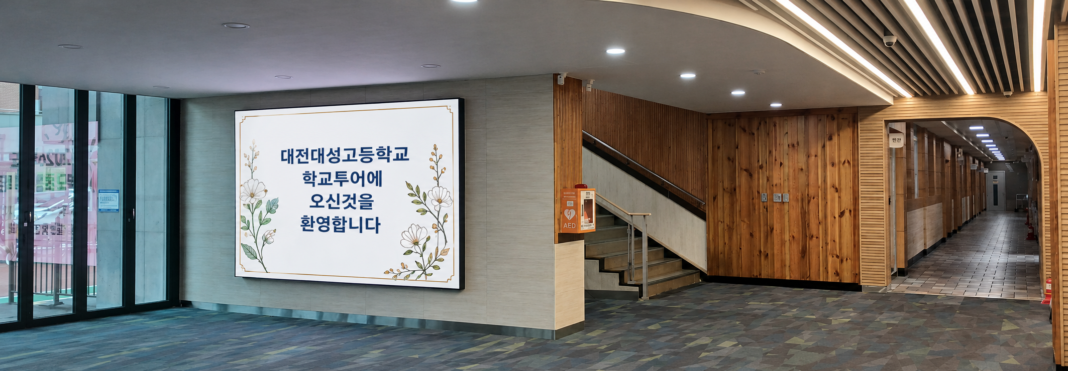 대전대성고등학교 학교투어 안내 - 본관 2층 입구